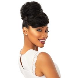 Sensationnel 100% Premium Fiber Instant Bun with Bangs - CARLA