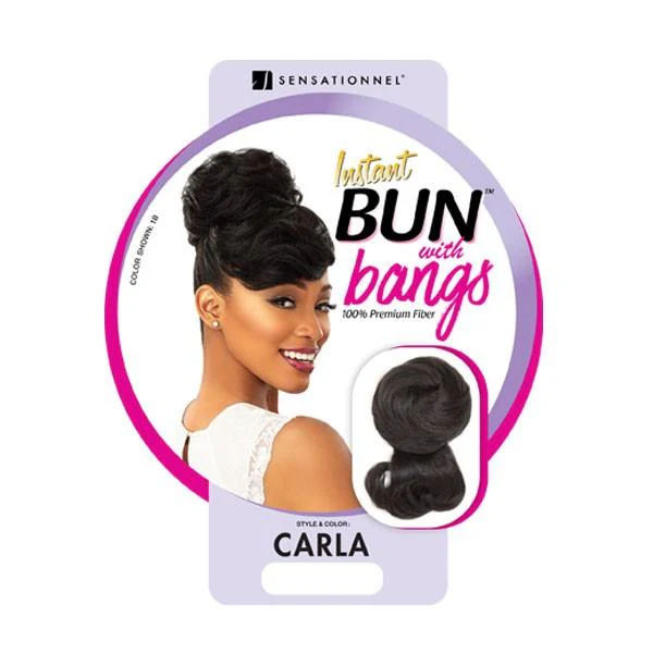 Sensationnel 100% Premium Fiber Instant Bun with Bangs - CARLA - Image 5