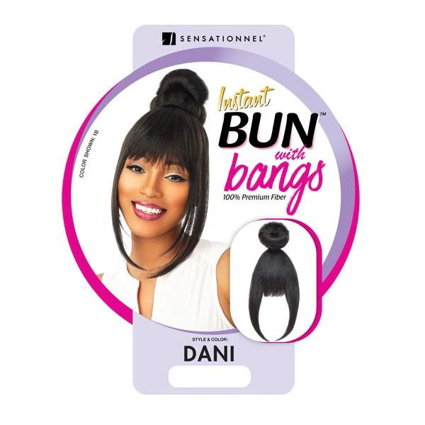 Sensationnel 100% Premium Fiber Instant Bun with Bangs - DANI - Image 5