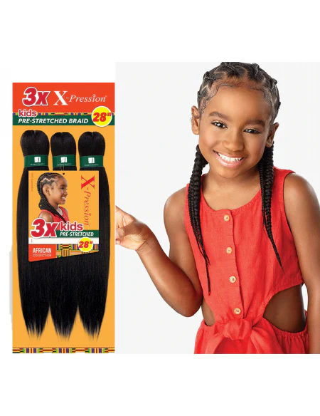 Sensationnel 3X Kids X-PRESSION 28" Pre-Stretched Braid
