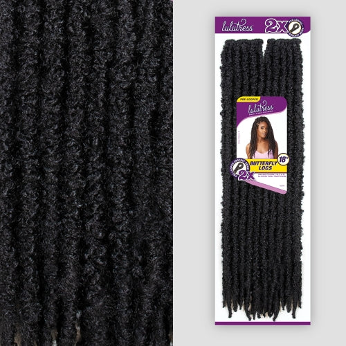 Sensationnel Crochet Braid Lulutress 2X Butterfly Locs 18" - Image 5