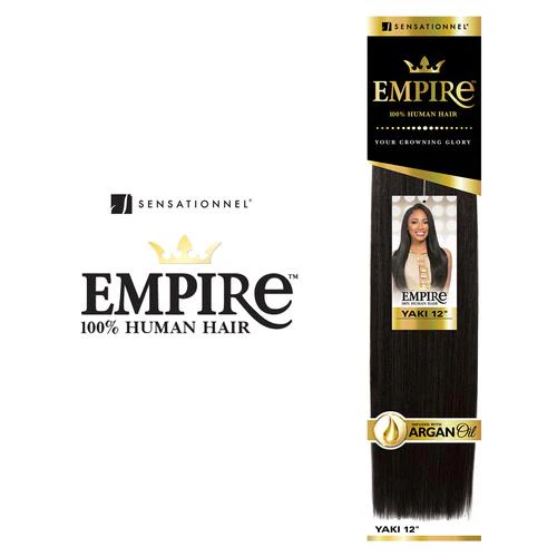 Sensationnel Human Hair Weave Empire Yaki Weaving 8"-12" - Image 2