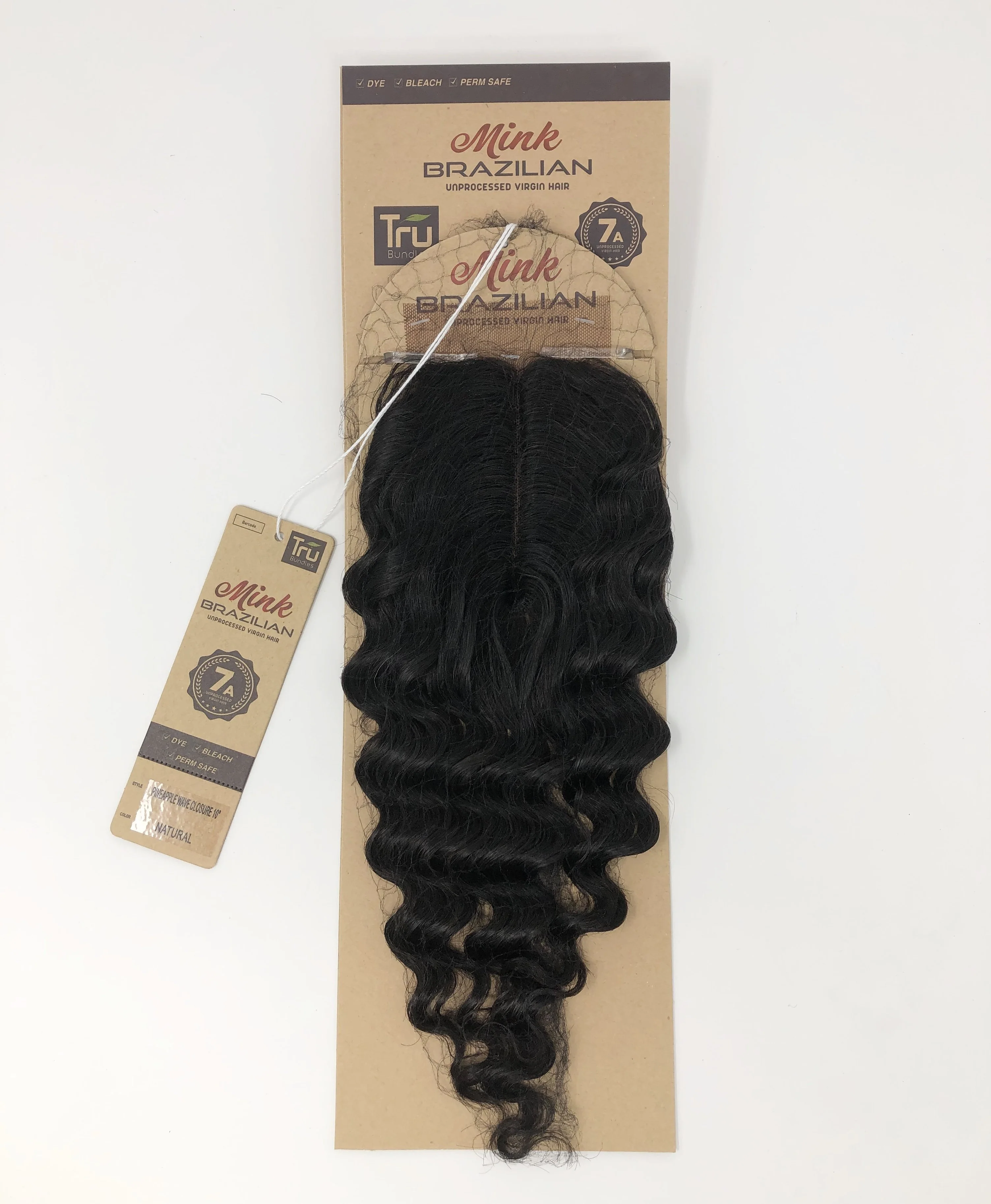 Tru Bundles Mink Brazilian Unprocessed Virgin Hair + Lace Part Closure - Pineapple Wave - Image 3